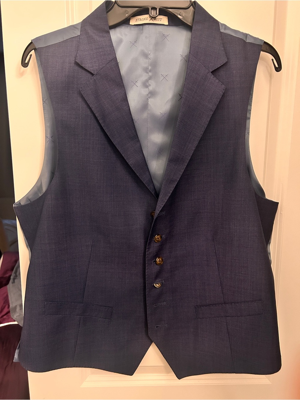 Strong Suit Men's Navy Blue Dress Vest